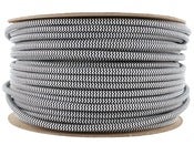 Image of BLACK WHITE STRIPE | fabric lighting flex cable | ROUND