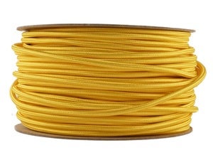 Image of YELLOW | fabric lighting flex cable | ROUND