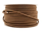 Image of OLIVE BROWN | fabric lighting flex cable | ROUND