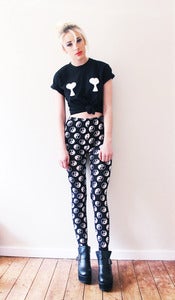 Image of SMUT tassel heart black t-shirt
