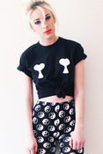Image of SMUT tassel heart black t-shirt