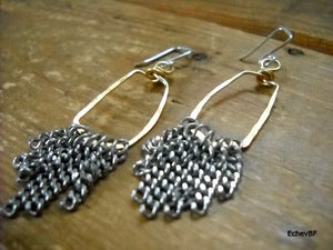 Image of Chevron fringe earrings