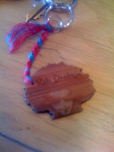 Image of Afro Logo Cut Out Keychain