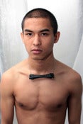Image of OS ACCESSORIES<br>BLACK BONE TIE NECKLACE
