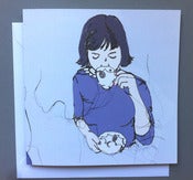 Image of 'Blue Kirsty' Greetings card