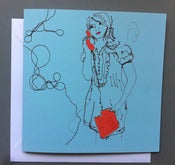 Image of 'Kath on phone' Greetings card