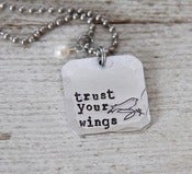 Image of Trust Your Wings necklace 