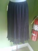 Image of Black pleated sheer skirt
