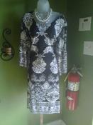 Image of Black & white print dress