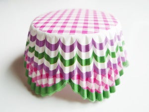 Image of Caissettes 'tulipe' multicolore