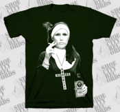 Image of Shoe City Records Drinking/Smoking Nun Tee