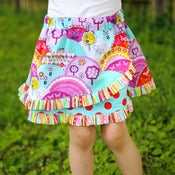 Image of The RufflePOP! Skirt Pattern PDF Euro Style Skirt Girls 2 to 8