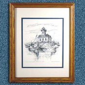 Image of Framed 11"x14" Print of Esopus Meadows, Saugerties or Rondout  Lighthouses