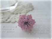 Image of Pink Filigree Ring with Pink Enameled Flower 