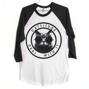 Image of Cattitude Raglan (Black/White)