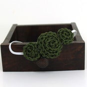 Image of Three Rosette headband in Olive