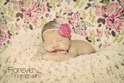 Image of Rose Feathered Elastic Headband in Hot Pink