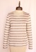 Image of beige stripe crew neck top