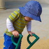 Image of Reversible Sun Hat Pattern with Ruffled or Plain Brim - Baby Toddler and Child PDF Sewing Pattern