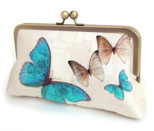 Image of Butterflies clutch bag