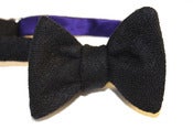 Image of Raw Silk Formal Bow Tie in Black