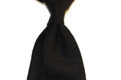 Image of Raw Silk Formal Tie in Black