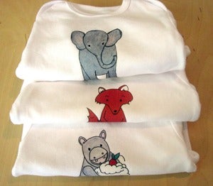Image of SET OF 3 - One Piece Bodysuits for Baby Boy or Baby Girl, Short Sleeve, Infant -Nursery
