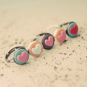 Image of friendship heart rings