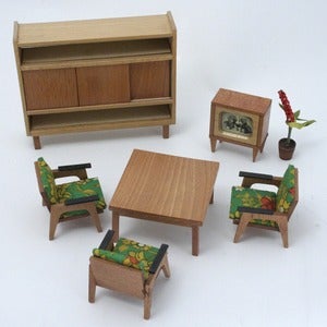 Image of Vintage HUBSCH Dolls House Furniture 1960 / 70's (boxed)