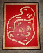 Image of SHT! Head Red on Wood Grain
