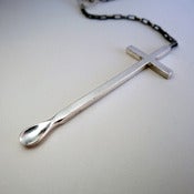 Image of Sterling Silver Coke Spoon Cross Rosary<br /> <br />