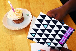 Image of "Triangles" Birthday Greeting Card