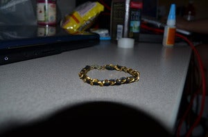 Image of Black Suede Chain Bracelet
