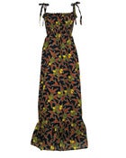 Image of Fair Trade African Print Maxi Dress Navy