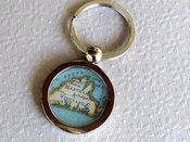 Image of Map Key Ring Martha's Vineyard Vintage Atlas Ready to Ship