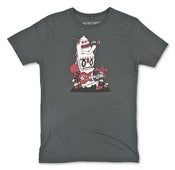Image of Shroom Island on Grey Bamboo/Organic cotton Fair Wear T-Shirt