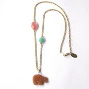 Image of Apricot Bear Necklace