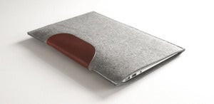 Image of MacBook Air Sleeve - Wool Felt and Leather