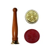 Image of Stamper 134- 7/8" Floral Design wax seal stamp