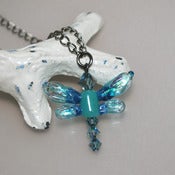 Image of Sparkly Winged Glass Dragonfly Pendant