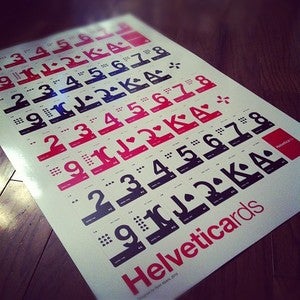 Image of Limited Edition Helveticards Uncut Sheet