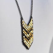 Image of Stacked Chevron Mesh Necklace