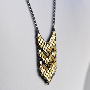 Image of Stacked Chevron Mesh Necklace