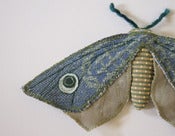 Image of Upholstery Fabric Moth Blue and Green