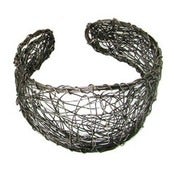 Image of Gunmetal Scribble Wire Cuff