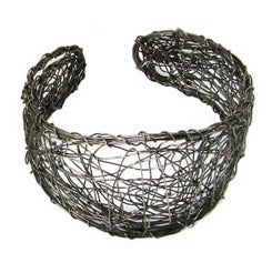 Image of Gunmetal Scribble Wire Cuff