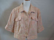 Image of Lane Bryant Pink Tweed Blazer 18 