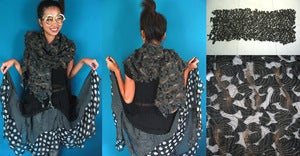 Image of Lazor Cut Denim Scarf