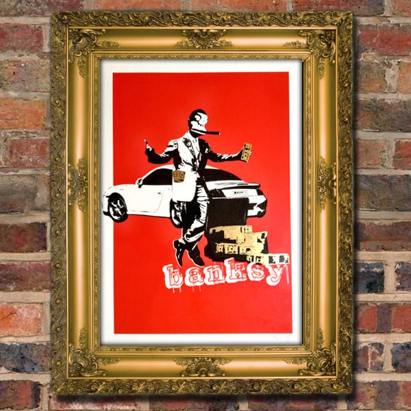 Banksy Gold Frame