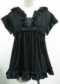 Image of Black Subtle Decorative Top